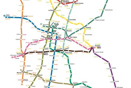 El costo de vivir en la Ciudad de México visto en un mapa del metro Hello