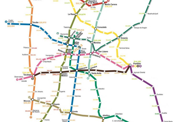 El costo de vivir en la Ciudad de México (visto en un mapa del metro) –  Hello DF